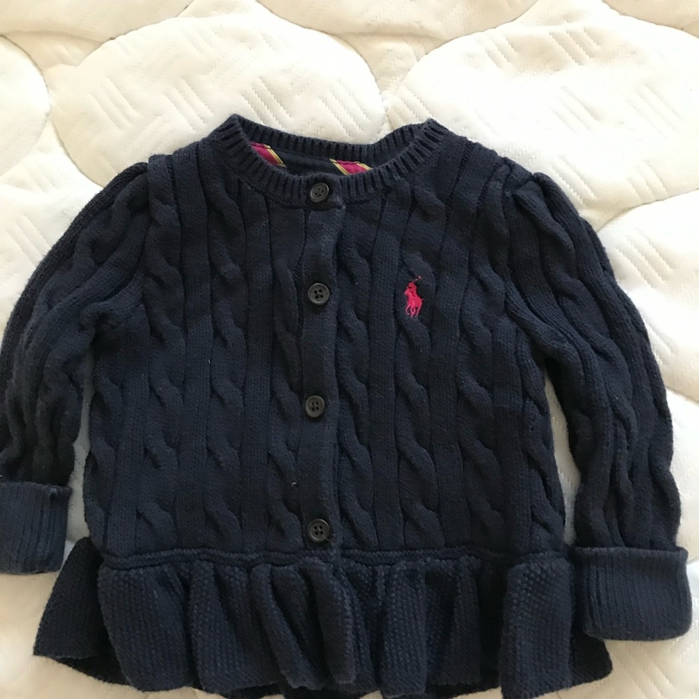 Ralph Lauren Navy Blue Kids Cardigan